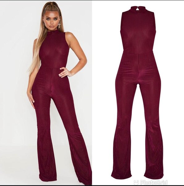 Plt burgundy jumpsuit.