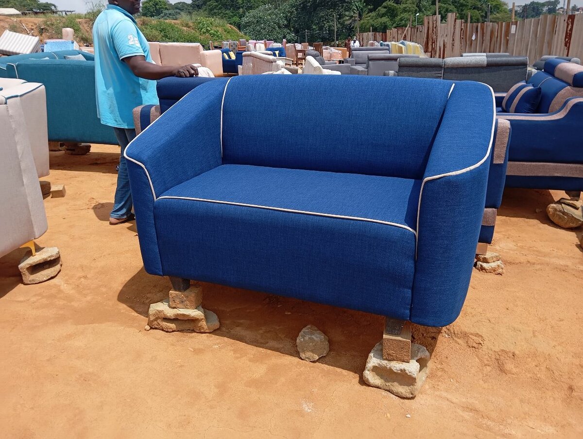 Fauteuil L  bleue moderne