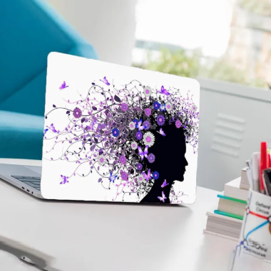 Art Girl Laptop Back Skin-Laptop Skin Vinyl Sticker Decal, 13 13.3 14.6 15 15.4 15.6 inch Laptop Skin Sticker Cover For All Laptops