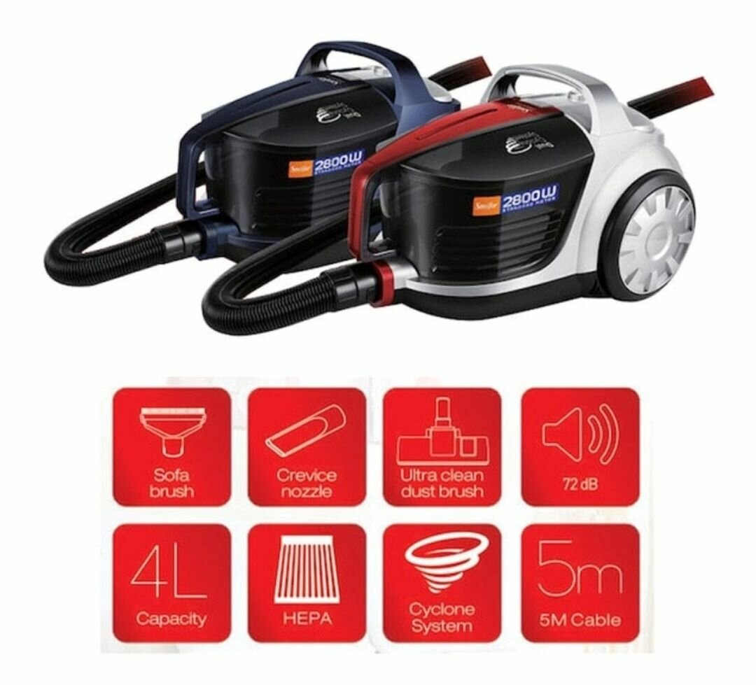 2800W 4L DUAL CYCLONE SYSTEM WITH HEPA FILTER VACUUM CLEANER