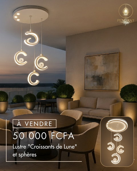 Lustre moderne croissants