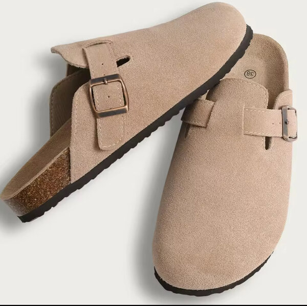 Mules en suédine confortables