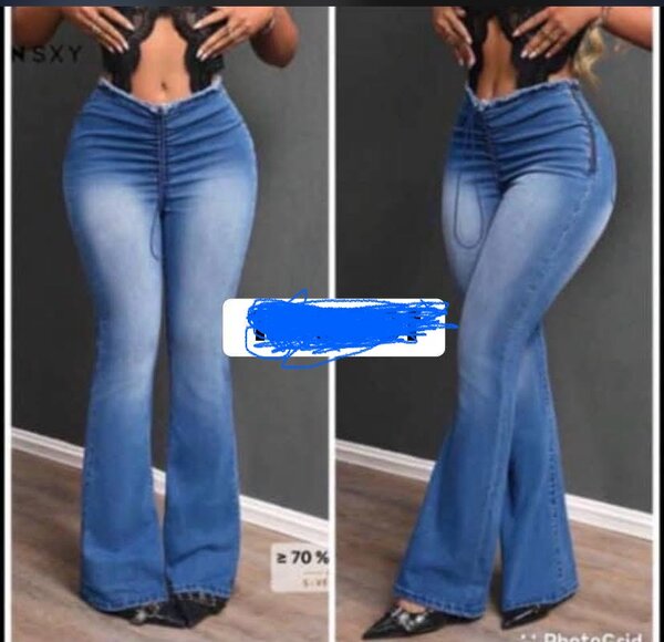 Jean évasé taille haute