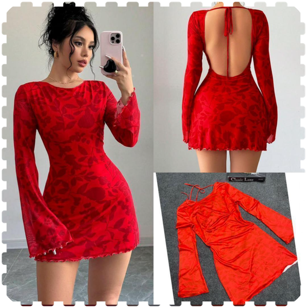 Robe Rouge Dos Nu Chic