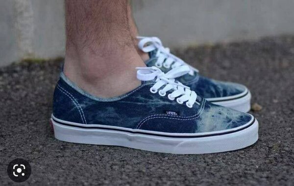 Sneakers en toile bleue homme