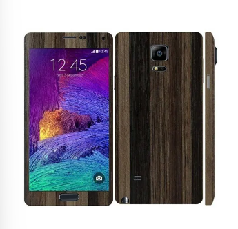 Samsung Galaxy Note 4 Brown Stripped Wooden Texture Mobile Skin