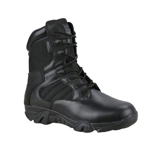 Bottes tactiques en cuir noir