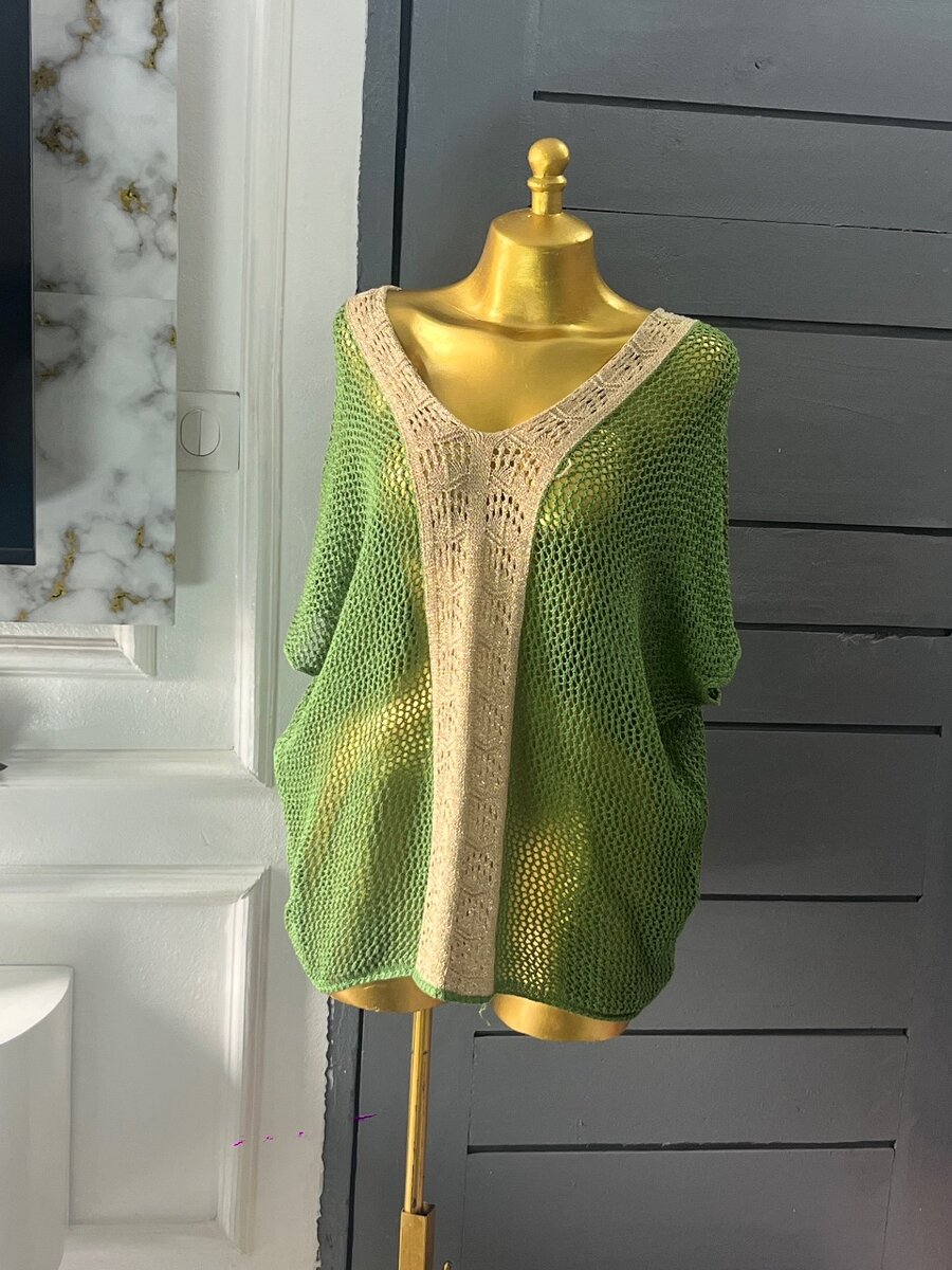 Poncho en maille légère femme