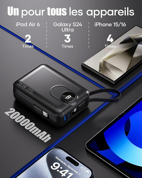 Chargeur Portable 20000mAh Compact