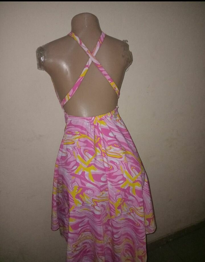 Robe dos nu floral estivale