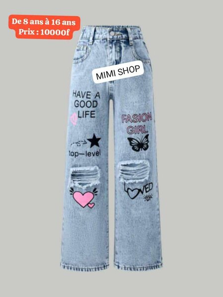 Jeans imprimés ados