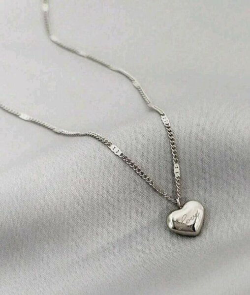 Chaine Cœur love en inox