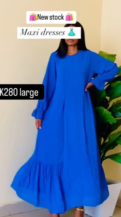 Elegant blue dress large