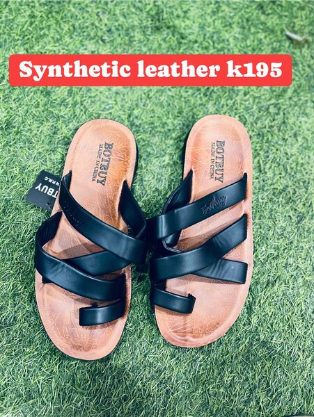 Synthetic leather slippers