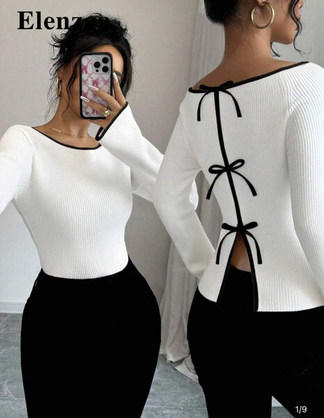 Pull ajouré à nœuds élégants