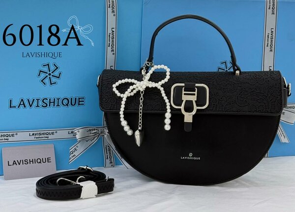 Sac à main noir LAVISHIQUE avec fermoir H