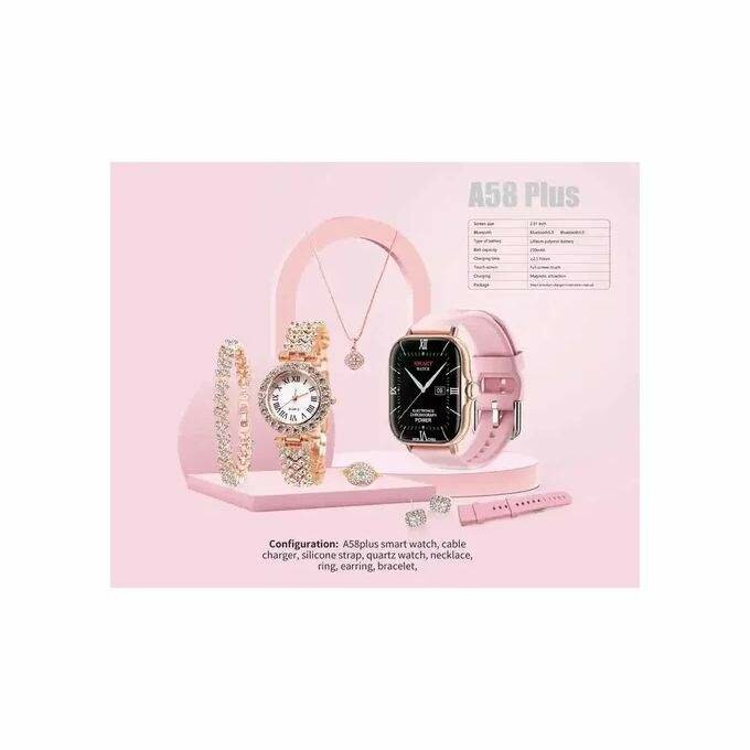 Ensemble Montre Intelligente et Bijoux A58 Plus