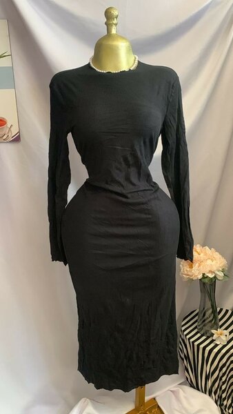 Robe noire élégante en jersey