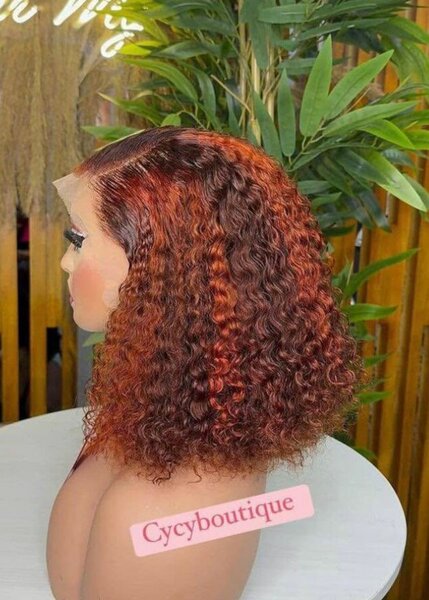 Perruque Bouclée Roux Naturel