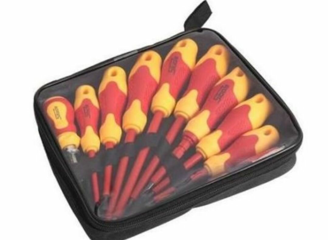 Kit de 10 tournevis électriciens isolés