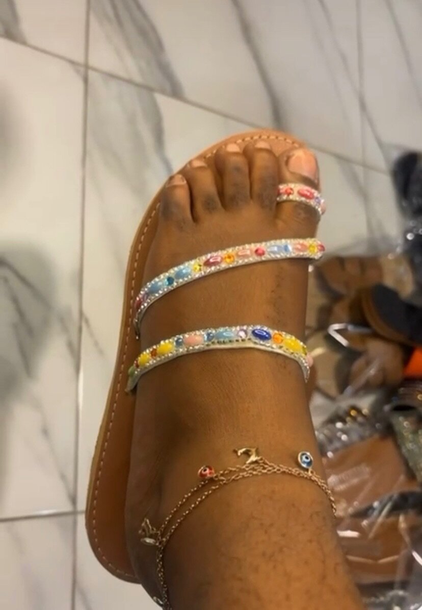 Sandales Bohème Perles Femme