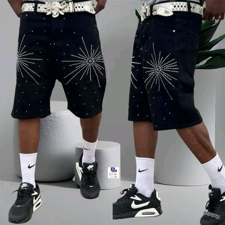 Shorts en jean avec strass