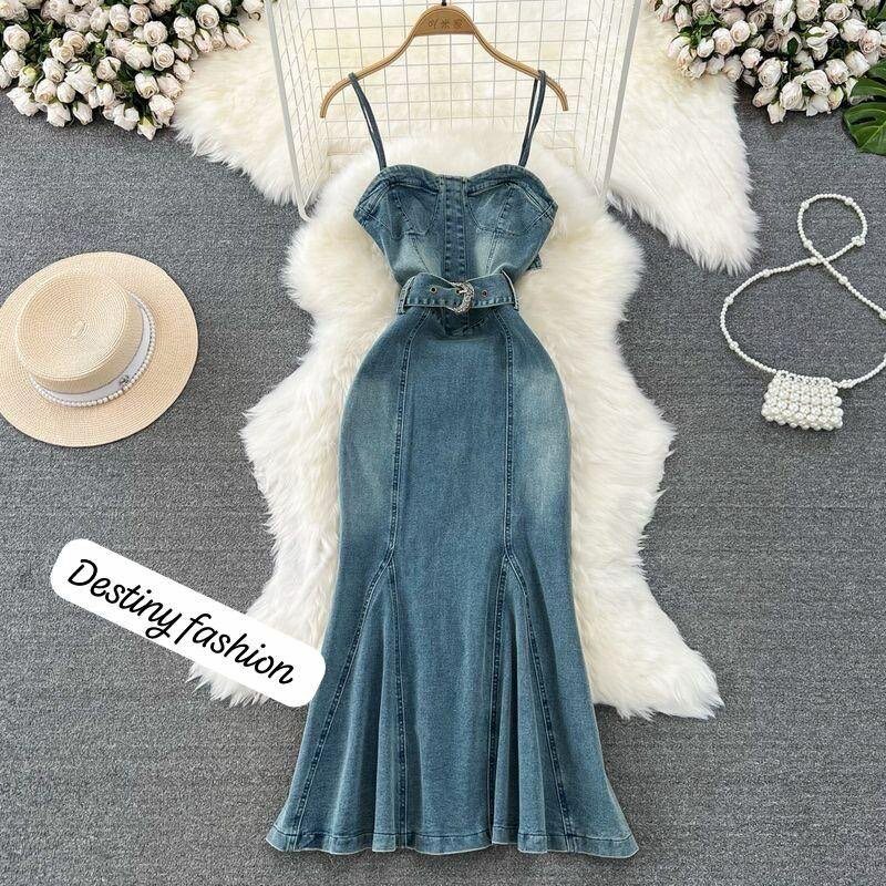 Demin dress, Demin 2pieces , Demin car wash trousers