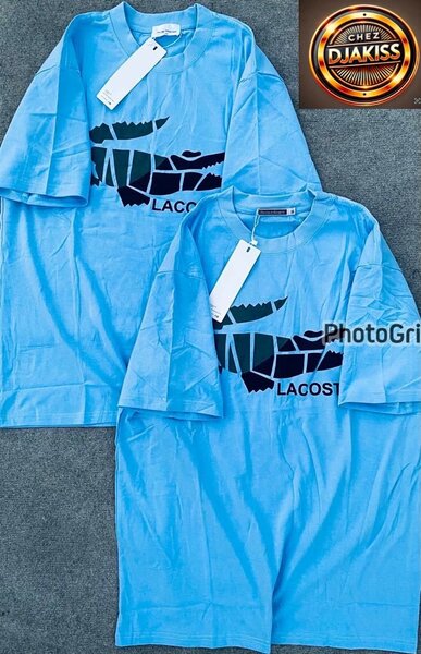 T-shirt Lacoste unisexe bleu