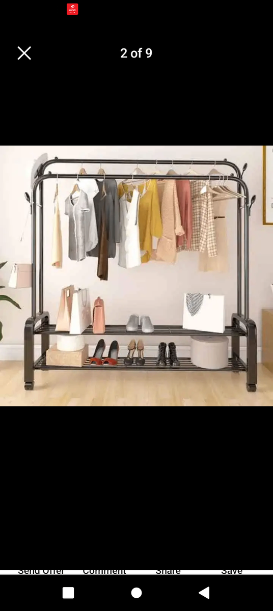 Cloth rack double hanger