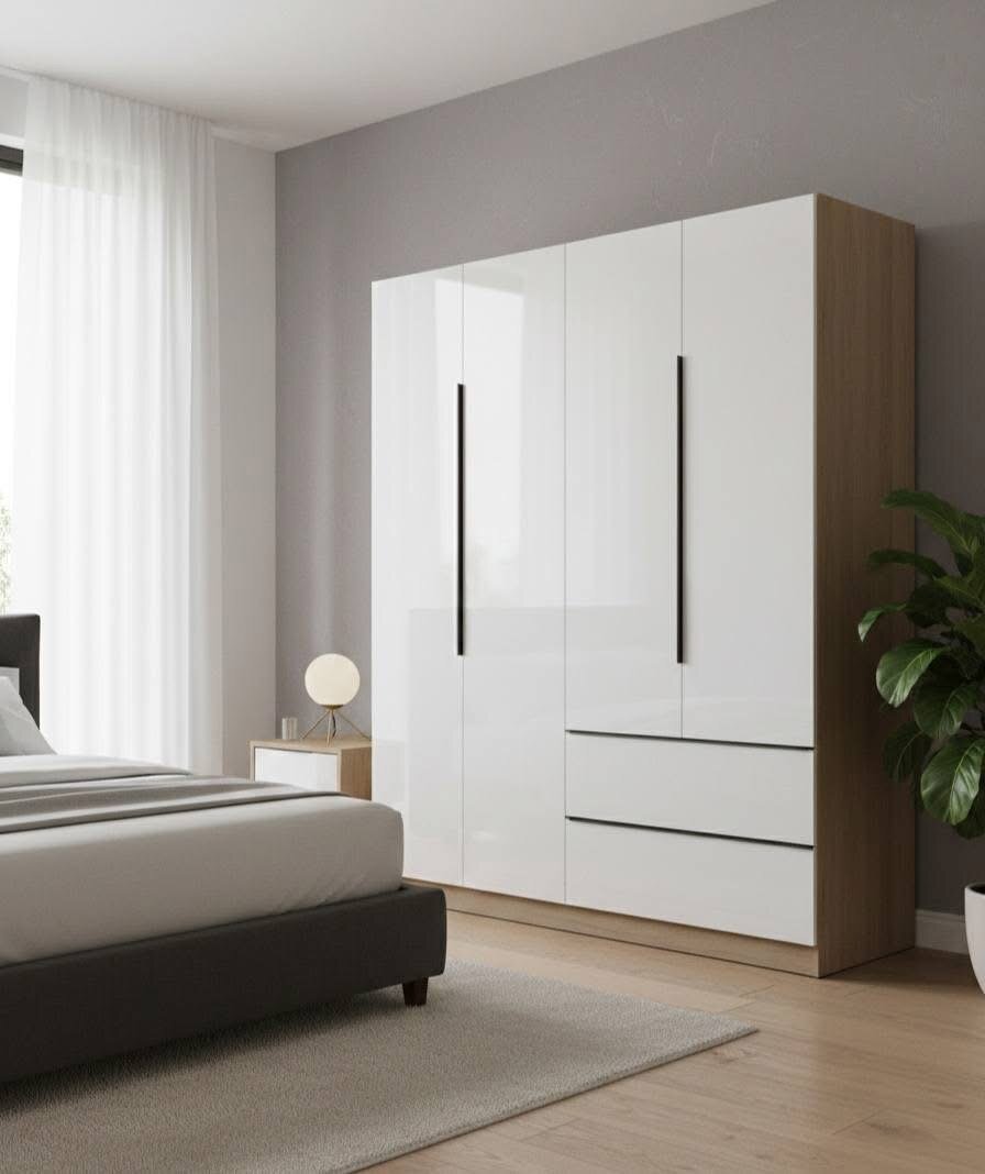 Armoire moderne en bois blanc