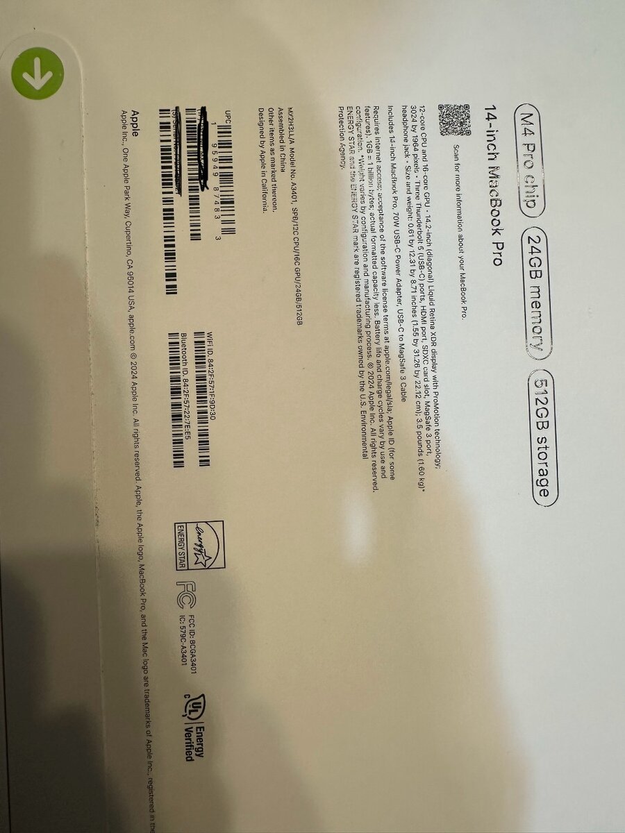 MacBook pro M4. 14 inch/Macbook for sale