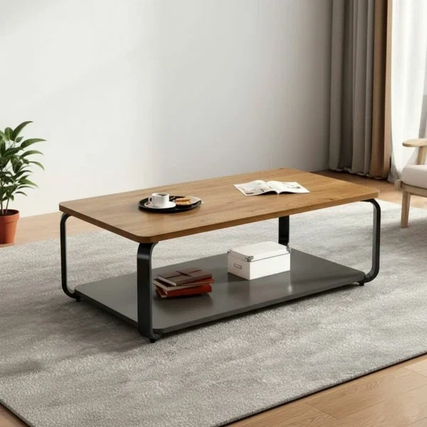 Table basse moderne bois métal