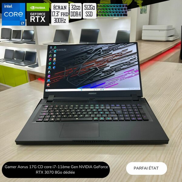 Laptop Gamer Aorus 17G i7-RTX 3070