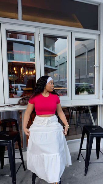 Jupe blanche évasée élégante