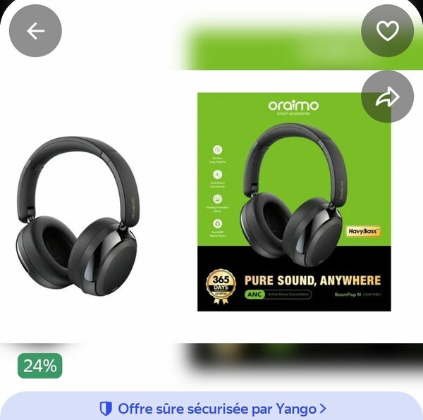 Casque Oraimo ANC Bluetooth
