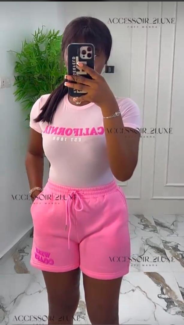 Ensemble sport femme rose