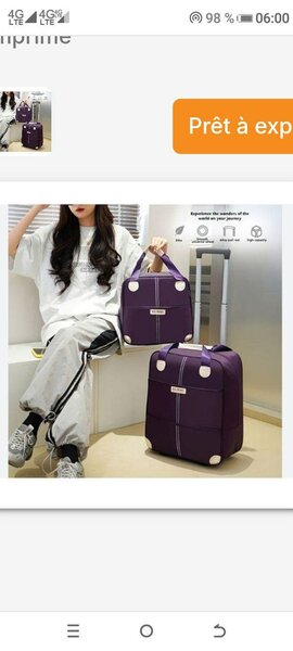 Ensemble de bagages violets