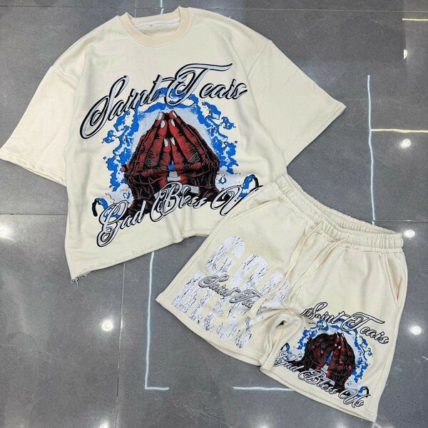 Ensemble T-shirt et Short "God Bless"