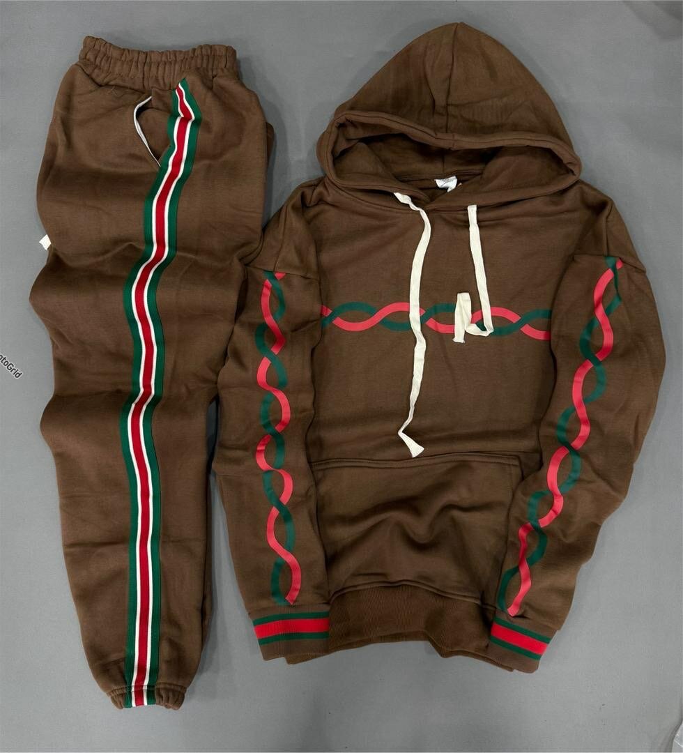 Ensemble de survêtement marron élégant