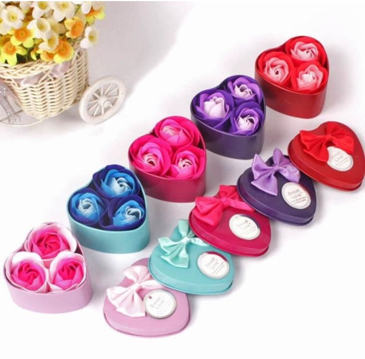 3 Soap Flowers Valentine"s Day Gifts Tanabata Gifts Wedding