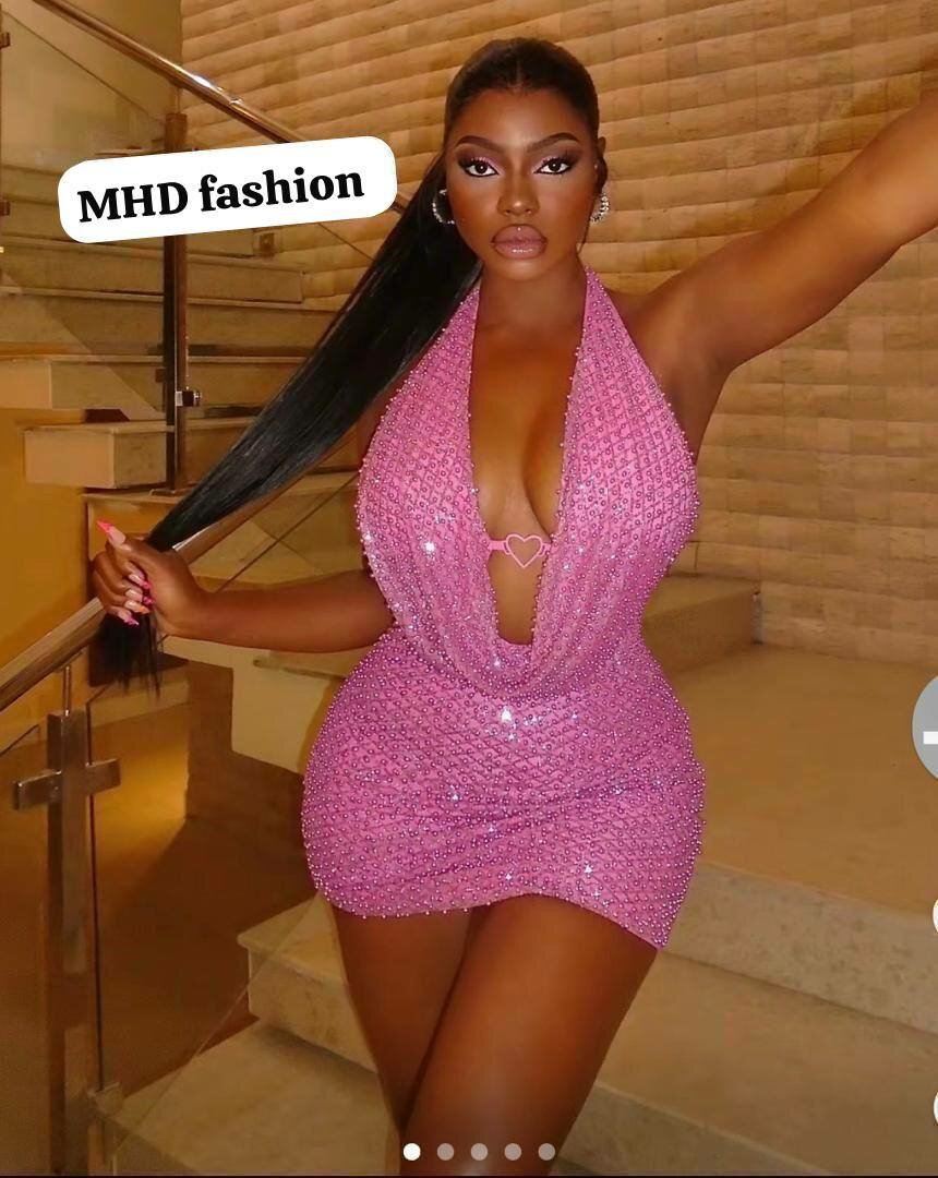 Robe élégante strassé