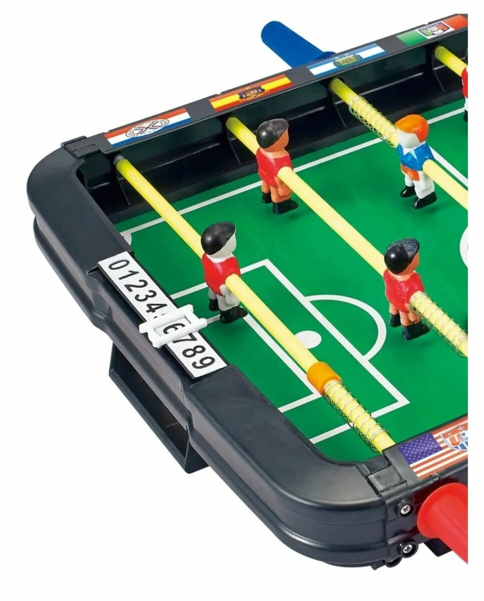 KIDS PORTABLE INDOOR PLAY MINI FOOTBALL TABLE GAME WITH 2 BA