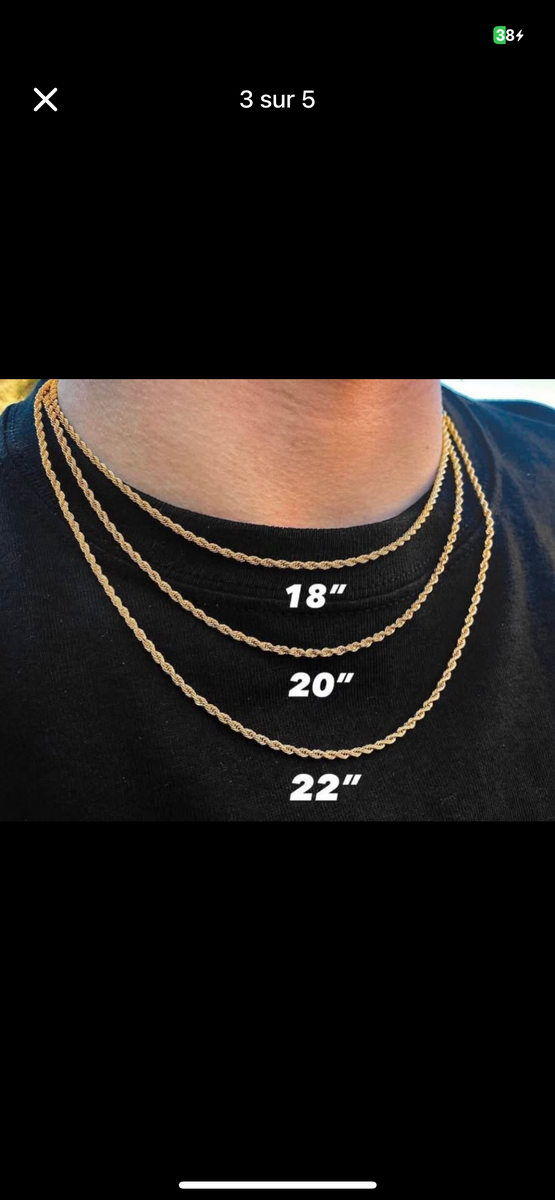 Chaîne en or élégante