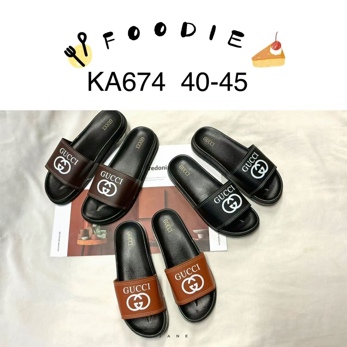 Tongs de marque élégantes