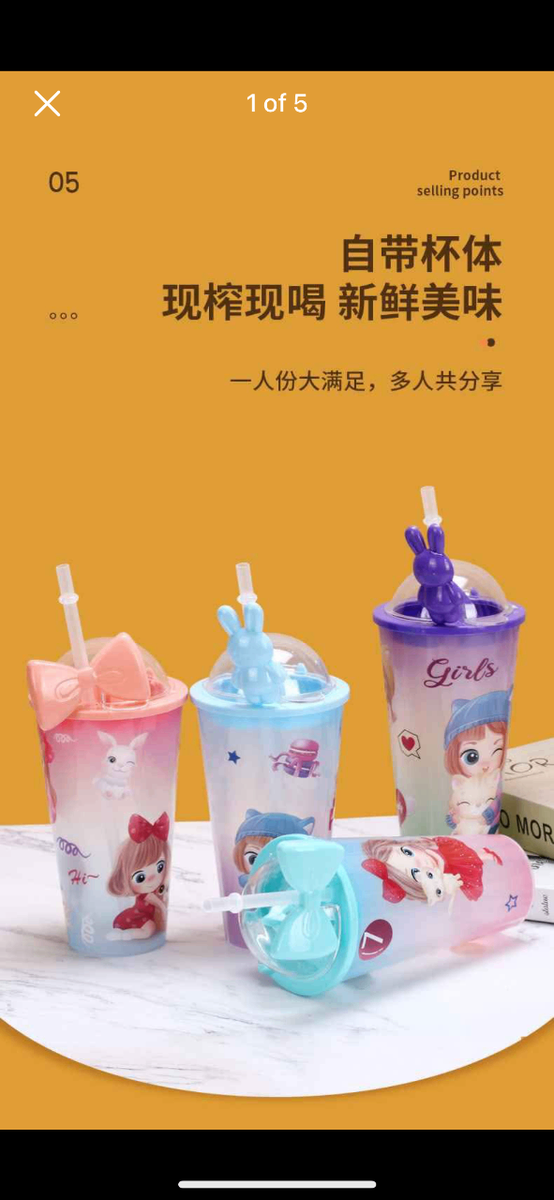 Straw cups and bottles