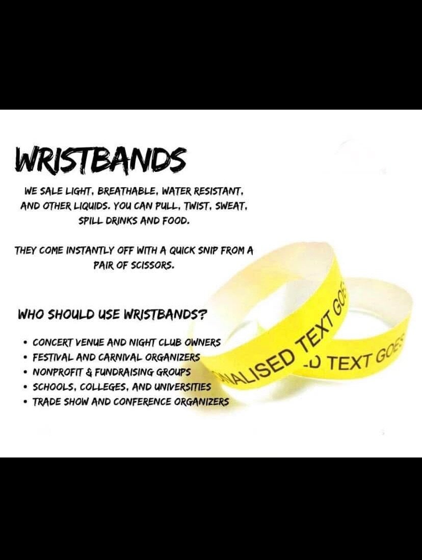 Paper Event Wrist Bands