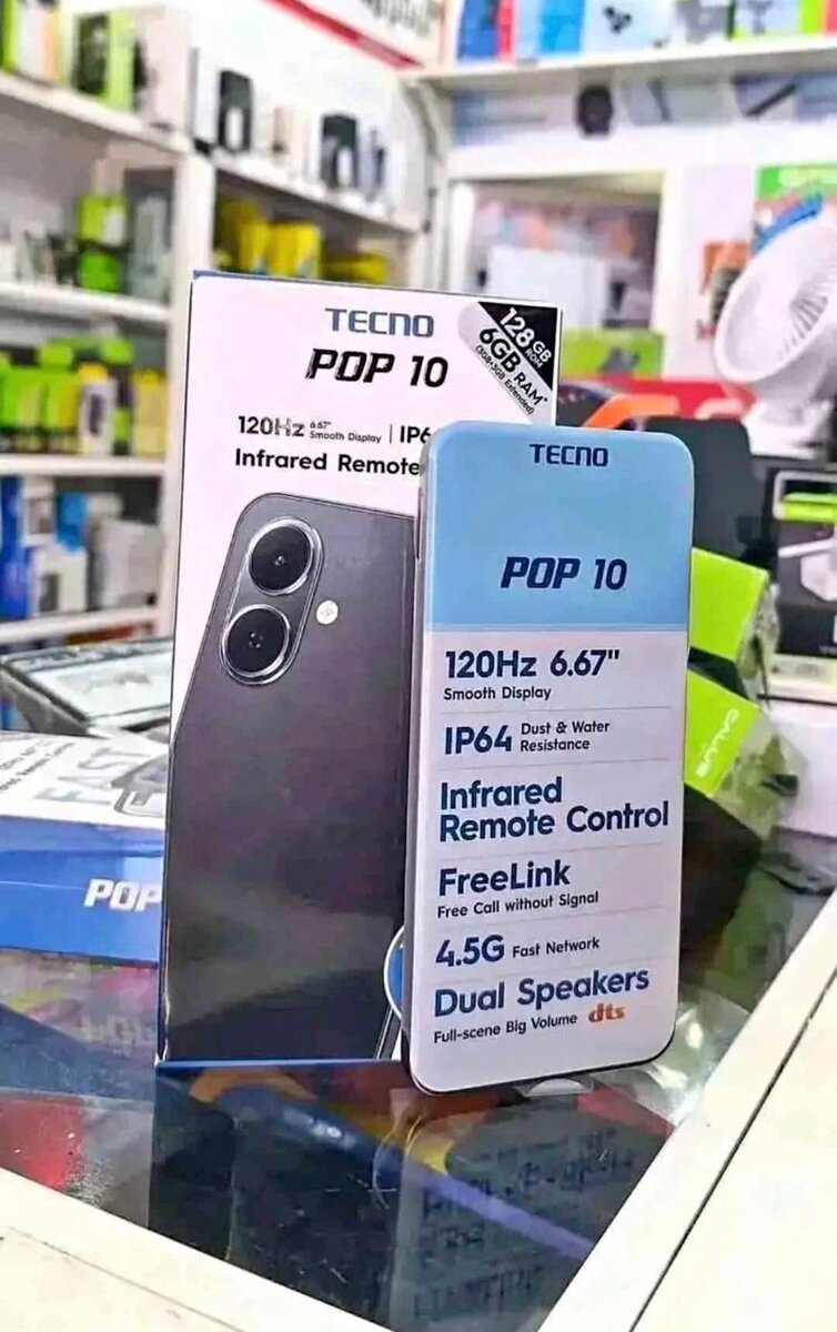 Tecno POP 10 Smartphone 128 Go RAM