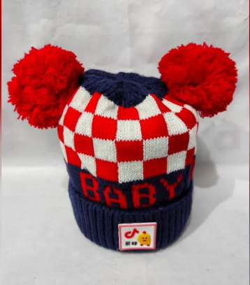 AUTUMN AND WINTER CHILDREN'S DOUBLE BALL CAP PACK OF 2