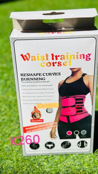 Waist trainers, knee supports and weight lifting gloves