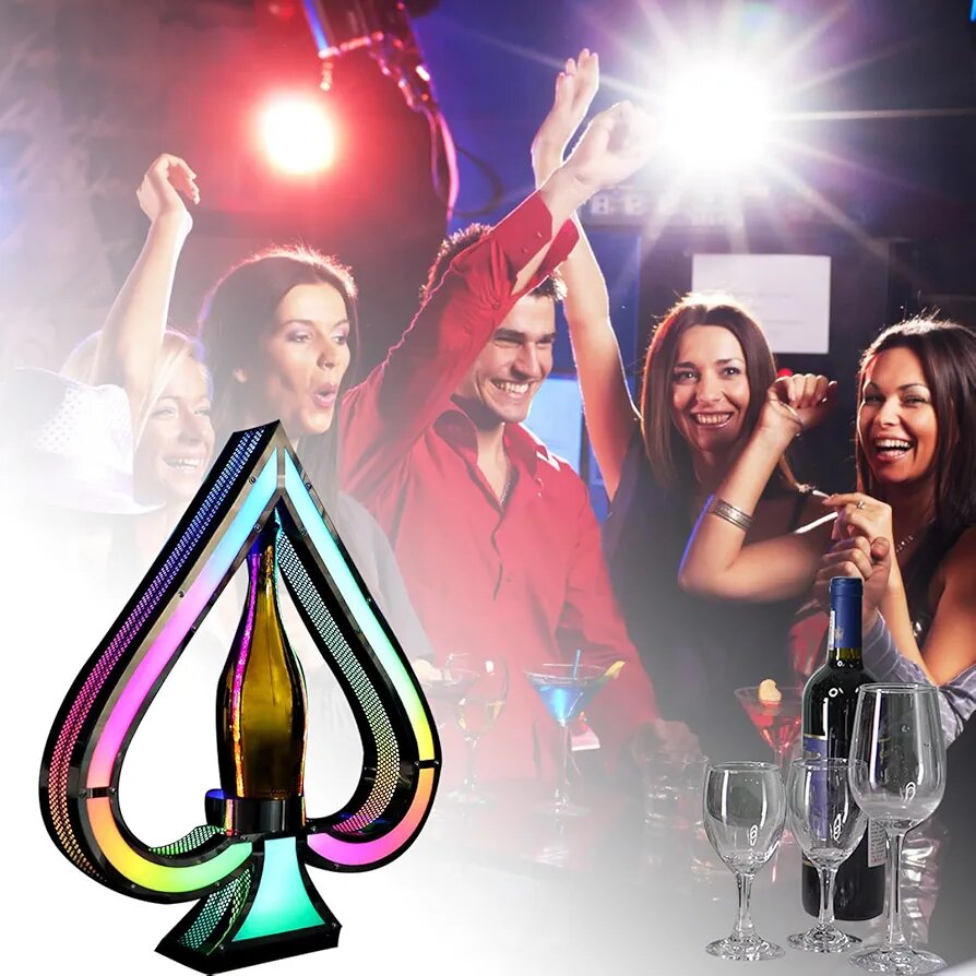 Support LED bouteille club